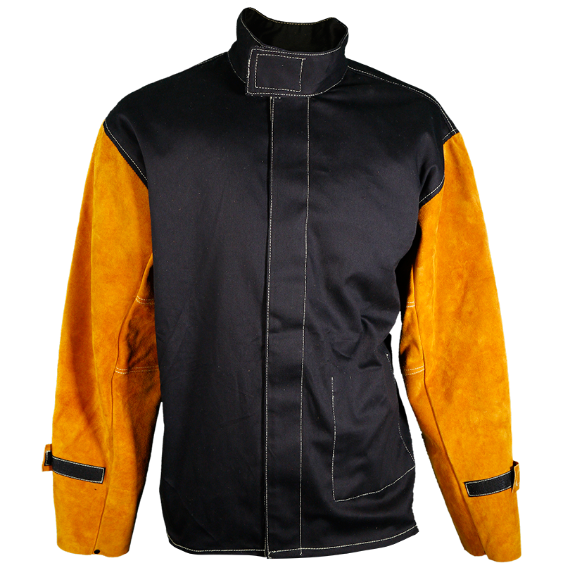 PANTHER FR BODY LEATHER SLEEVE JACKET