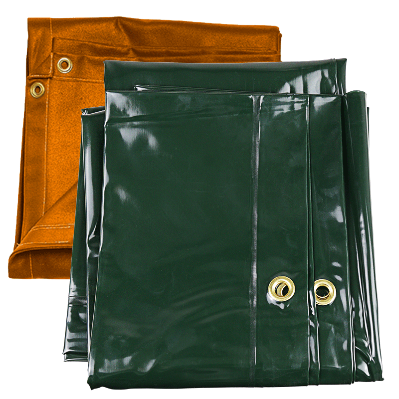 PVC GREEN WELDING CURTAIN 4X6'